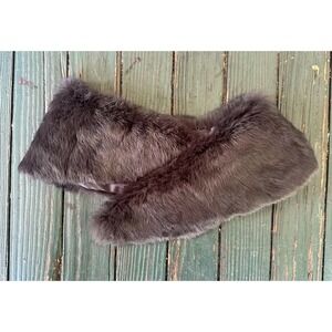 Nygard Rabbit Fur Collar Scarf  Gray  Soft Died Rabbit Fur
